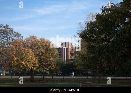 1930s Architecture, Art Deco Architecture Red Brick Stone, Royal Masonic Hospital 1 Coulter Rd, Hammersmith, London W6 0BJ by Thomas S Tait Stock Photo