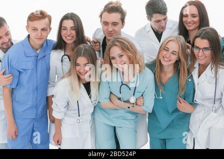 young medical professionals standing together. concept of health protection Stock Photo