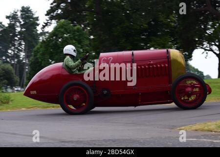The Beast of Turin, Fiat S76 at Chateau Impney hill climb Stock Photo