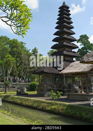 dh Pura Taman Ayun Royal Temple BALI INDONESIA Balinese Hindu Mengwi temples inner sanctum pelinggih meru tower shrine towers shrines turret Stock Photo
