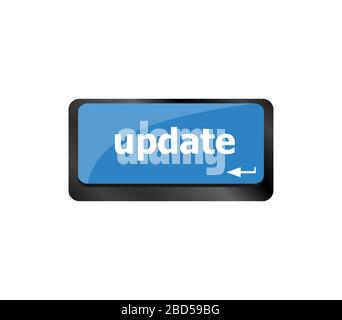 computer keyboard keys with update word on it Stock Photo