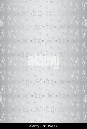 Abstract vector background in silver grey with vignette texture in seamless repeat pattern Stock Vector