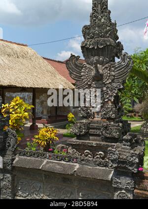 dh Balinese House compound BALI INDONESIA Traditional shrines asian garden shrine Stock Photo