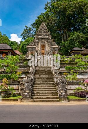 Vertical view of the entrance to Kehen temple in Bali, Indonesia.