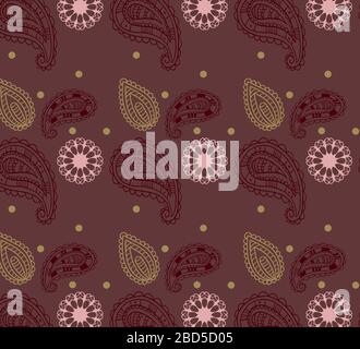 Stylish oriental vector mandala pattern on isolated white background. Mehendi, mandala decorative ethnic pattern on a colored background. Oriental pat Stock Vector