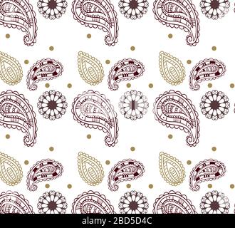 Stylish oriental vector mandala pattern on isolated white background. Mehendi, mandala decorative ethnic pattern white isolated background. Beautiful Stock Vector