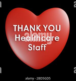 Thank You Healthcare Staff Banner Appreciation Of The Effort Of Medical Healthcare Workers During The Covid 19 Coronavirus Pandemic Illustration Stock Photo Alamy