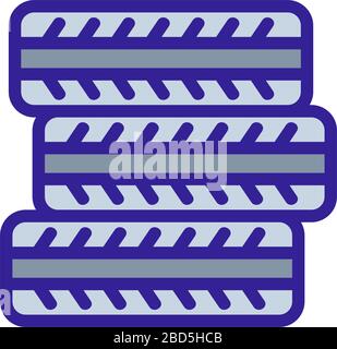 a stack of tires icon vector outline illustration Stock Vector Image ...