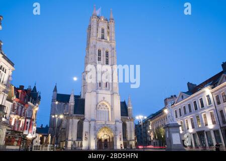 Ghent. Image of Ghent, Belgium during twilight Stock Photo