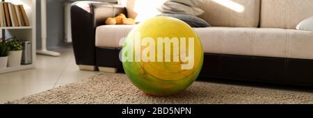 Stack of pillows on sofa Stock Photo