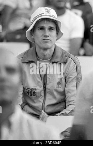 MATS ERIXON Swedish longdistance runner at European Championship in Stuttgart 1986 Stock Photo