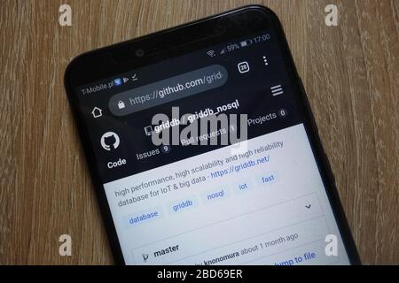 GitHub website (github.com) displayed on smartphone Stock Photo