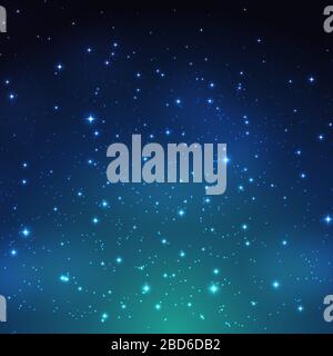 Night shining starry sky background. Vector Illustration Stock Vector