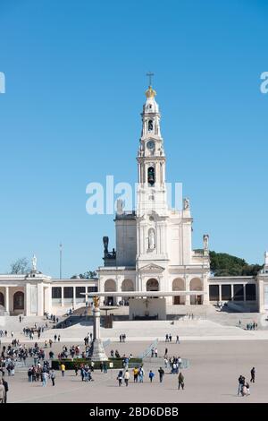 Fatima, Portugal - February 2020: pilgrimage to the Basilica Stock Photo