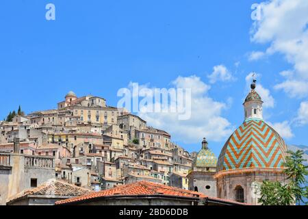 Panoramic view of a town in the Calabria region, Italy Stock Photo