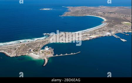 Aerial view of Saldanha Bay area Stock Photo