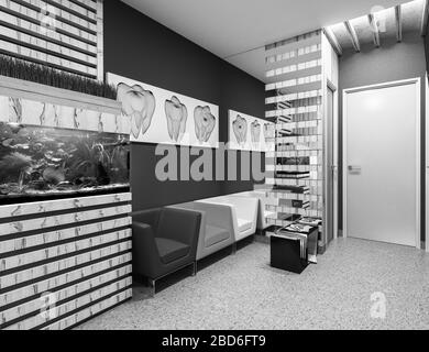 Reception in dental clinic design in a modern style Stock Photo