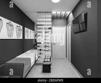 Reception in dental clinic design in a modern style Stock Photo