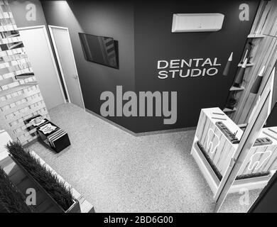 Reception in dental clinic design in a modern style Stock Photo