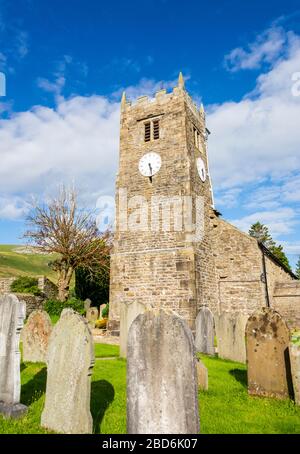 St Mary's church, Muker, Swaledale, Yorkshire Dales National Park. England. UK Stock Photo