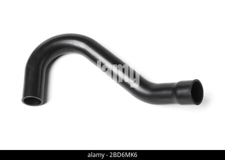 Rubber hose for car engine cooling system isolated on white Stock Photo
