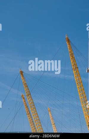 Docklands New Labour Tony Blair Millennium Dome O2 Arena, Peninsula Square, Greenwich Peninsula, London SE10 0DX by Richard Rogers HOK Sport Stock Photo