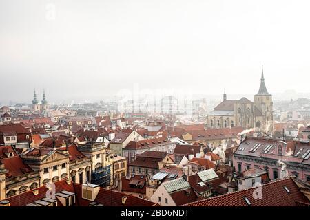 Blick vom Turm des Clementinums auf die Prager Altstadt, Prag, Tschechische Republik Stock Photo