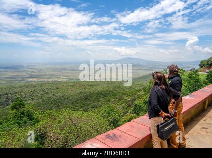 View over the Great Rift Valley from the Kamandura-Mai Mahiu-Narok Road (B3), Kenya, East Africa Stock Photo