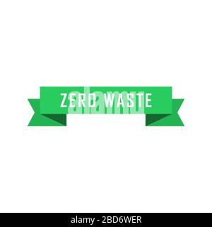 Ecology zero waste green origami paper banners. Eco natural organic product sale tags and badges vector set. Organic tag sale, banner natural eco illu Stock Vector