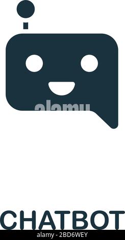 Chatbot icon from streaming collection. Simple line Chatbot icon for templates, web design and infographics Stock Vector