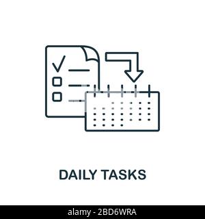 Tasks To Do icon. Line style symbol from productivity icon collection ...