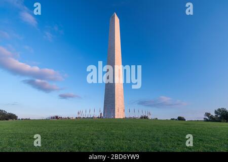 Washington monument in Washington DC, United States of America, USA Stock Photo