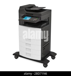 Office multifunction printer MFP, 3D rendering isolated on white background Stock Photo
