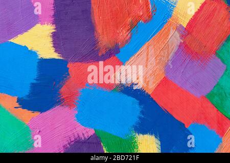 Multicolor abMulticolor abstract strokes with oil paint.stract strokes with oil paint. Stock Photo