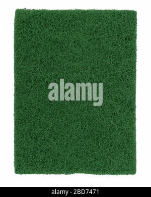 abrasive fiber sponge for dish, kitchen and bathroom cleaning Stock Photo