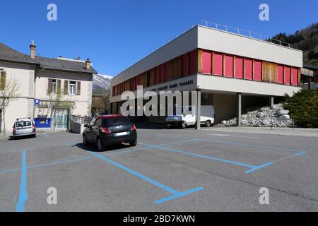 Groupe scolaire Marie Paradis. Saint-Gervais-les-Bains. Haute-Savoie. France. Stock Photo