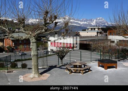 Groupe scolaire Marie Paradis. Saint-Gervais-les-Bains. Haute-Savoie. France. Stock Photo