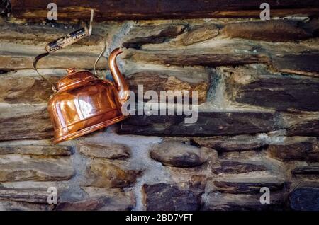 Copper Tea Kettle Stock Photo