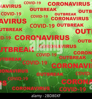 Stop Pandemic Novel Coronavirus Icon on Green Blured Background. COVID-19 Stock Vector