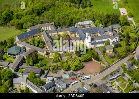 , monastery Steinfeld with basilica in Kall, 11.05.2015, aerial view, Germany, North Rhine-Westphalia, Eifel Stock Photo