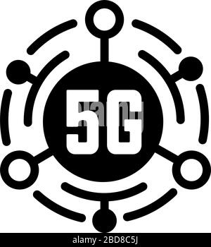 5G (Next-generation high-speed communication) vector flat icon Stock Vector