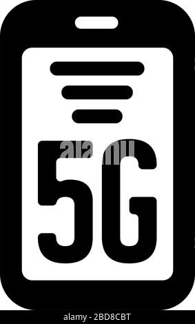 5G (Next-generation high-speed communication) vector flat icon / smartphone Stock Vector