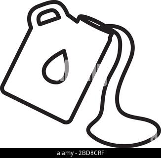 oil crash concept, spilled barrel icon over white background ...