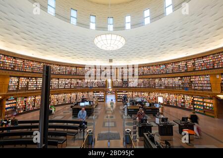 The Stockholm Public Library aka Stockholms stadsbibliotek in Stockholm, Sweden, Europe Stock Photo