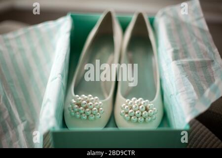Bridal shoes Stock Photo