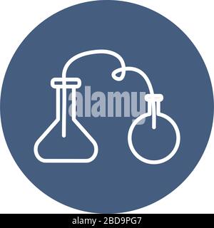 florence flask icon over white background, flat style, vector ...