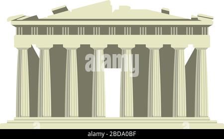 Parthenon temple - Greece / World famous buildings vector illustration. Stock Vector