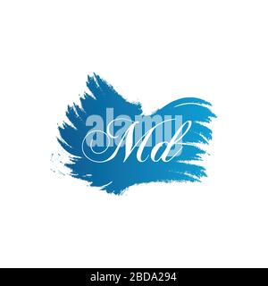 Initial MD letter Logo Design vector Template. Abstract Letter MD logo Design Stock Vector
