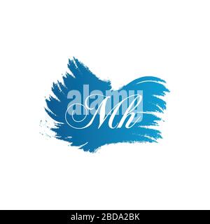 Initial MH letter Logo Design vector Template. Abstract Letter MH logo Design Stock Vector