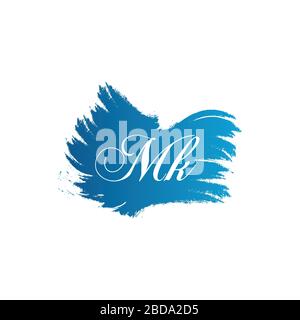 Initial MK letter Logo Design vector Template. Abstract Letter MK logo Design Stock Vector